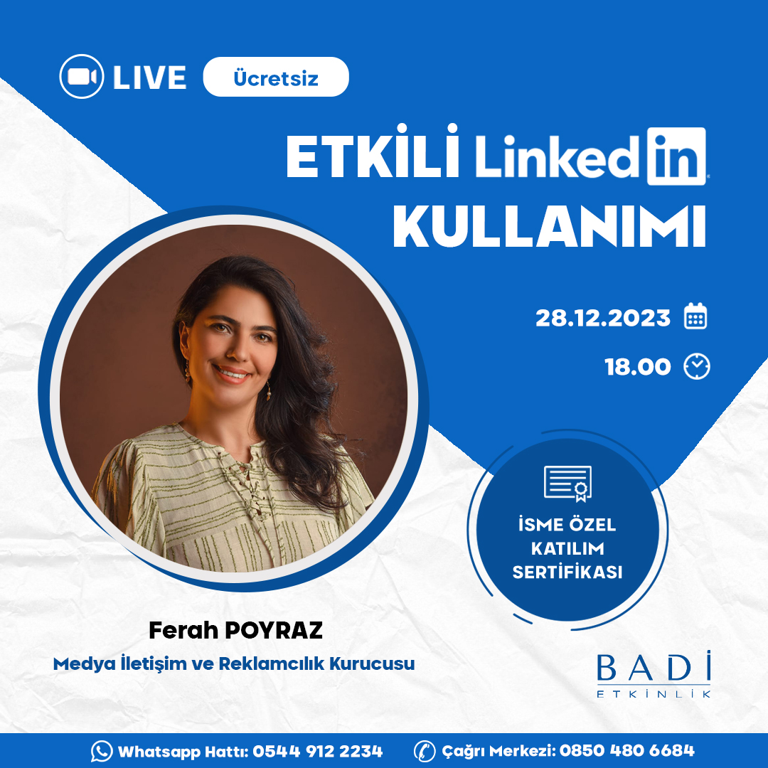 Ucretsiz Ve Sertifikali Etkili Linkedin Kullanimi Egitimi Basliyor