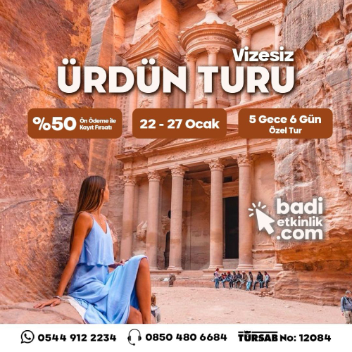 Vizesiz Urdun Premium Tur 5 Gece 6 Gun