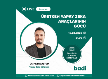 Uretken Yapay Zeka Araclari Egitimi