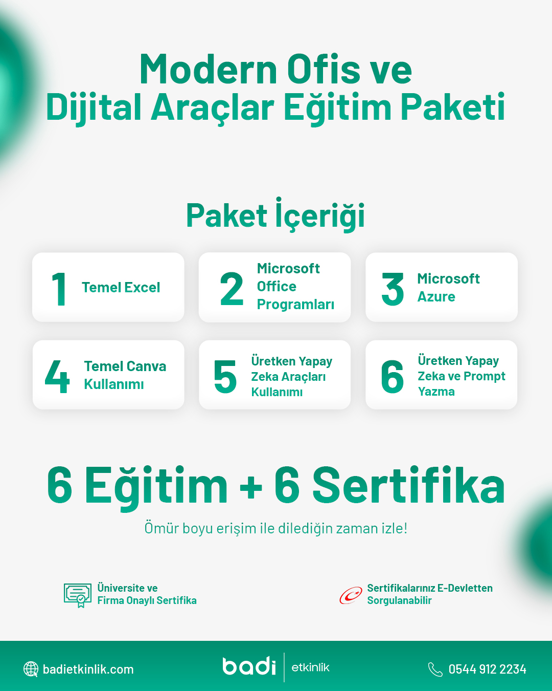 Modern Ofis ve Dijital Araçlar Eğitim Paketi