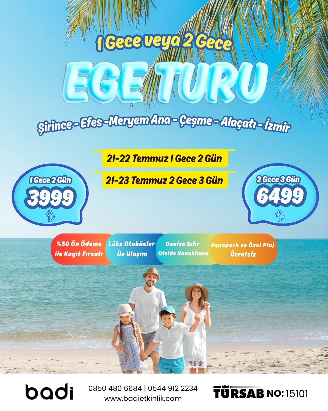 Ege Turu: Şirince, Efes, Alaçatı, Çeşme ve İzmir | 1 veya 2 Gece Konaklamalı