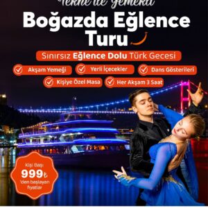 Boğazda Yemekli Türk Gecesi & Eğlence Turu
